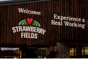 Exterior of Strawberry Fields Farm Shop, where the Cornwall Local Support Group meeting will take place.